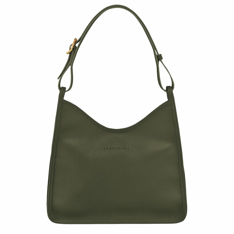Army Green Longchamp Le Foulonne M Women's Hobo Bags